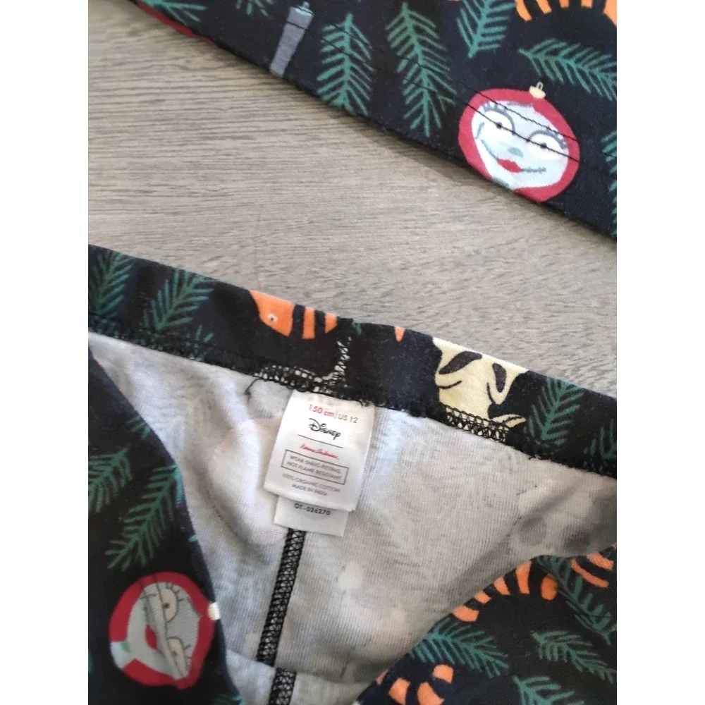 Hanna Andersson Disney Nightmare Before Christmas Pajamas Kids 12 Organic Cotton